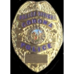 CORONA, CA POLICE DEPARTMENT OFFICER BADGE PIN